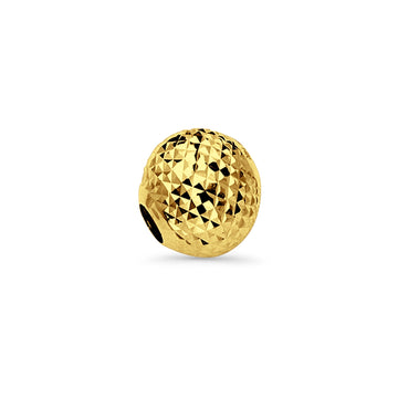 14K Yellow Gold DC Round Slider for Mix&Match Pendant 10mmX10mm 0.9 grams